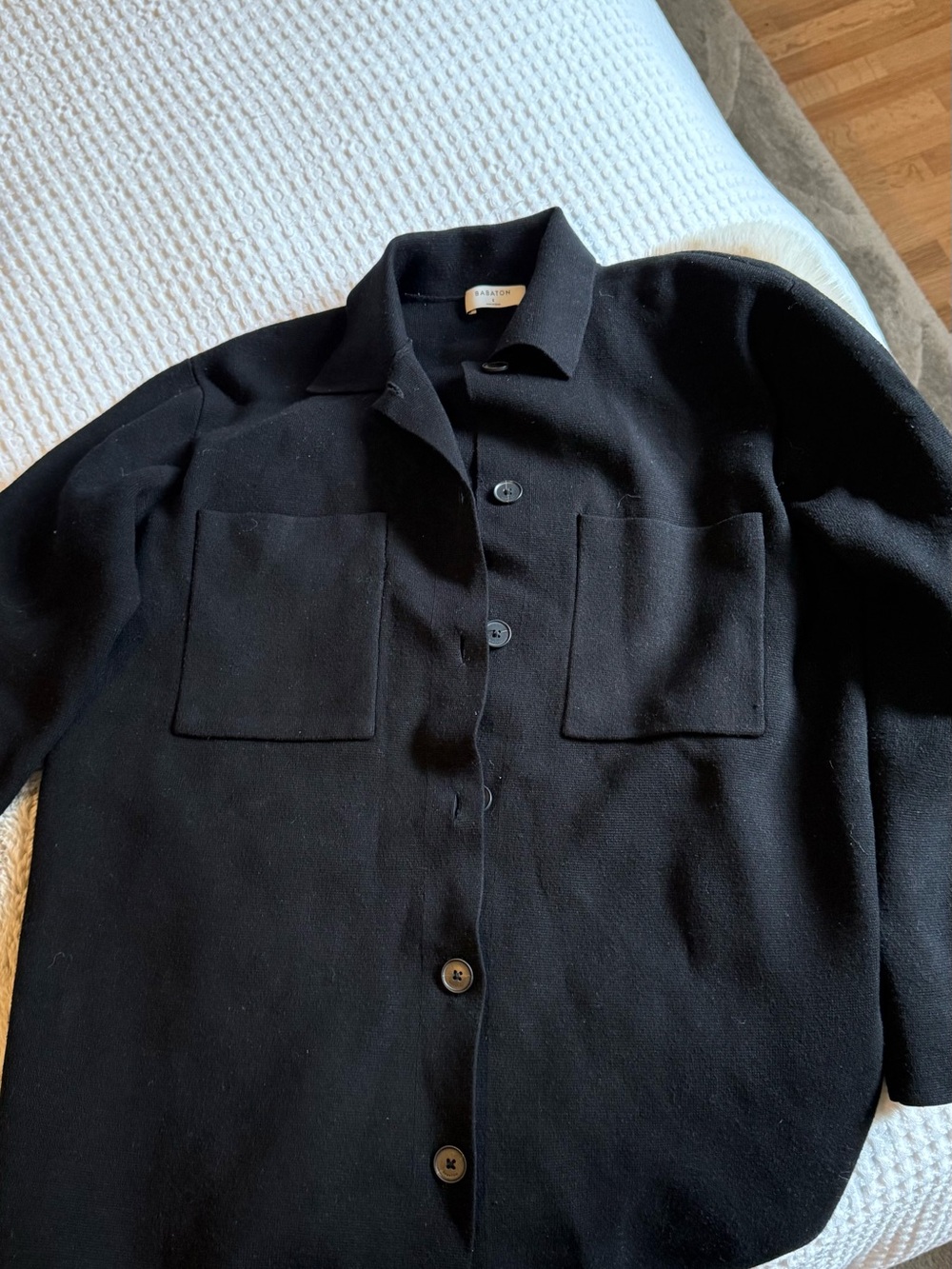 Babaton Black Button-Front Oversized Jacket - Picture 2 of 4